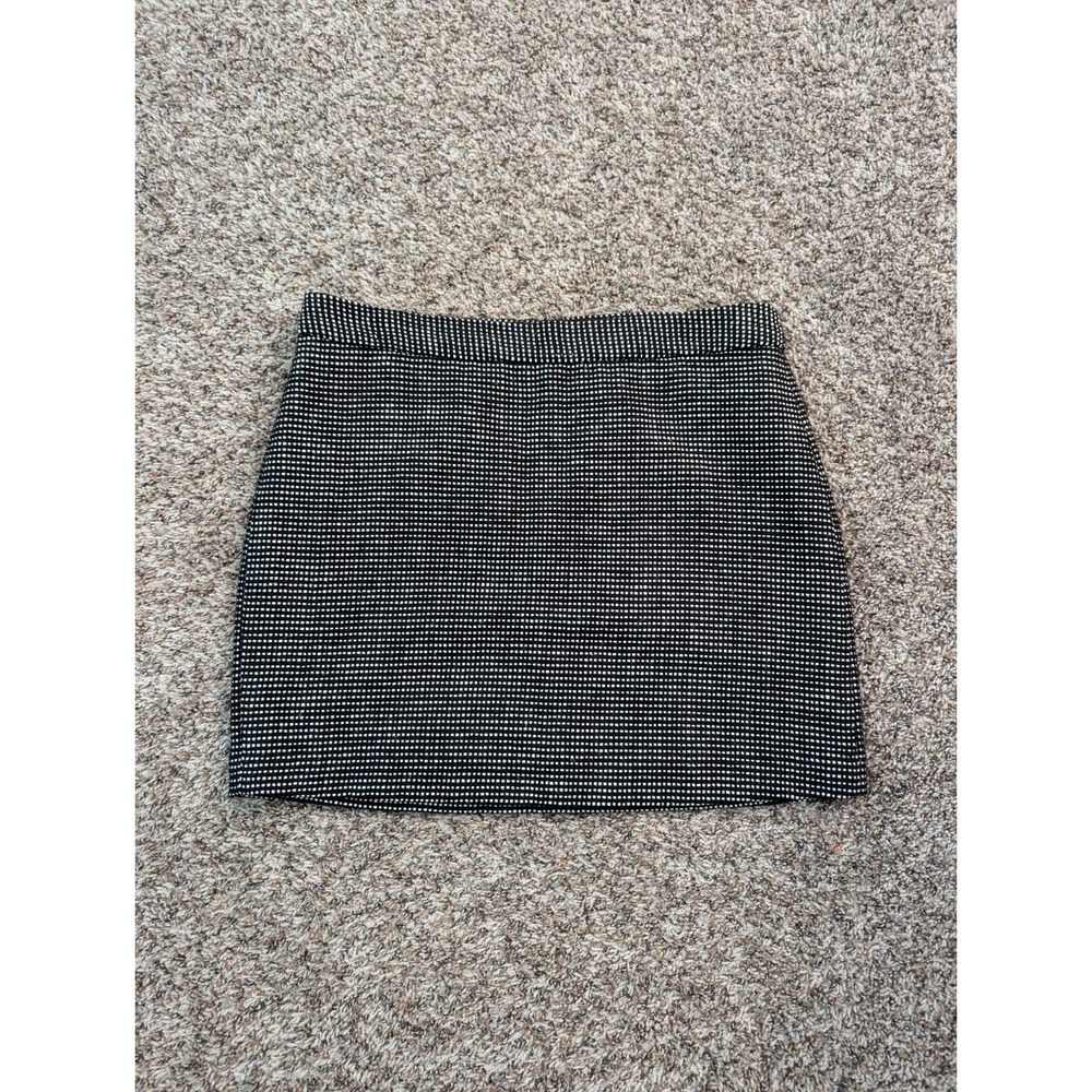 Gap Mini Skirt Black White Check Lined Women's Size‎ 8